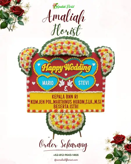 Papan Bunga Pernikahan Malabar